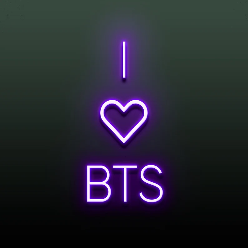 I Love BTS Neon Signs
