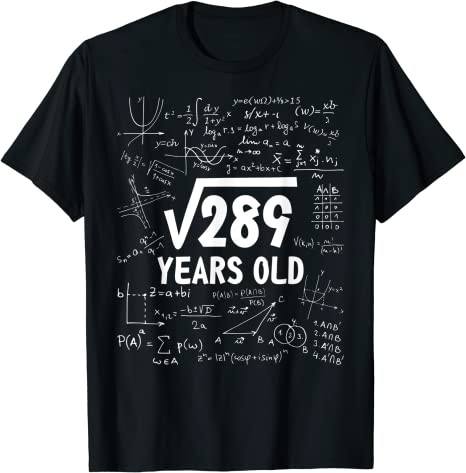 17th Birthday Square Root T-Shirt