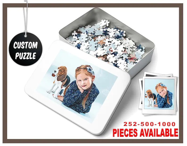 Custom Photo Puzzle with Box