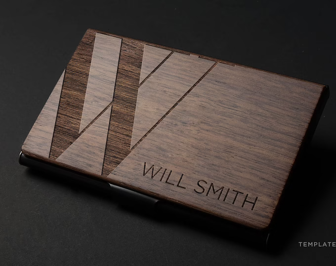Personalized Wooden Card Holder