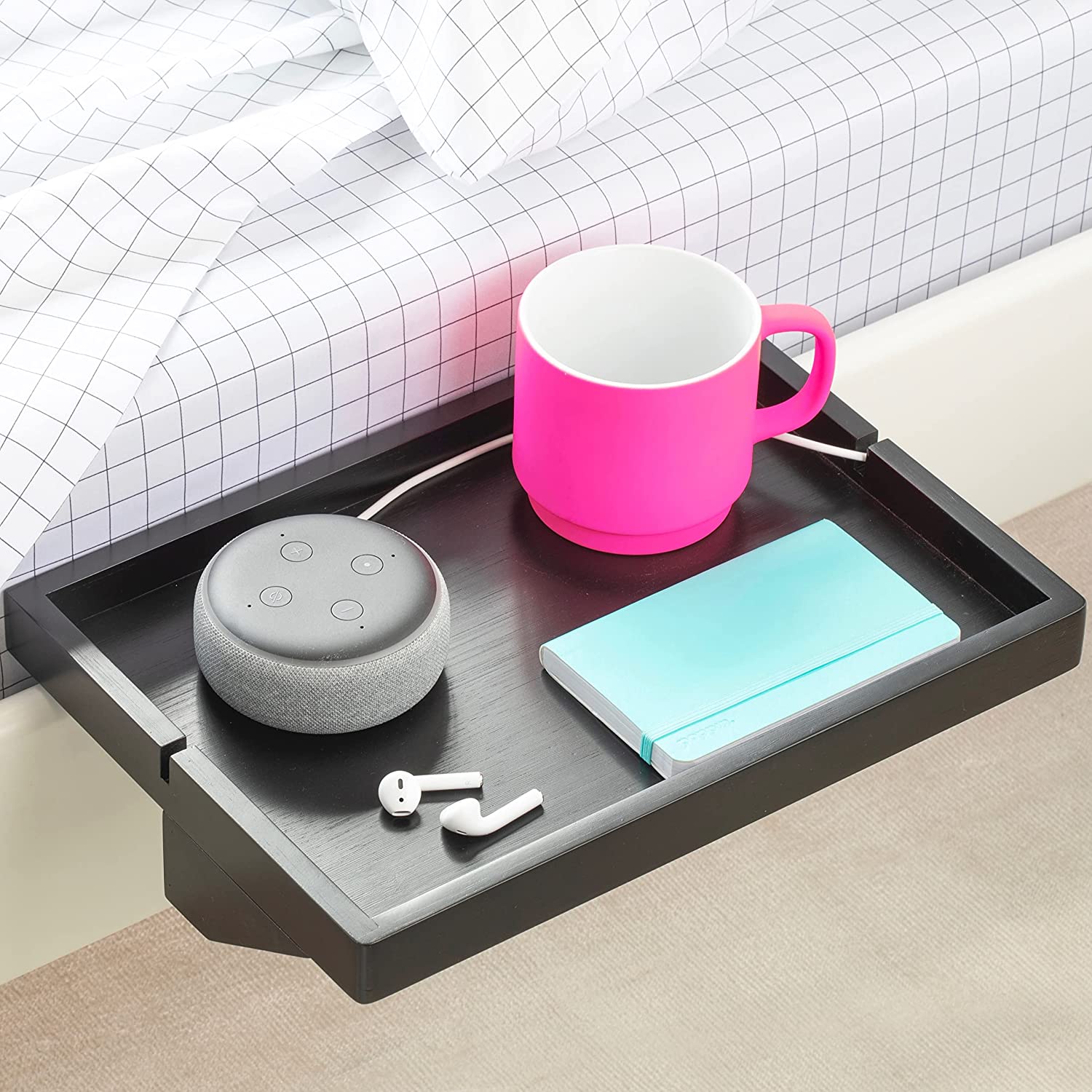 Bed Shelf Clip-On Table Tray